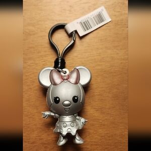 NWT Disney 100 Figural Bag Clip 3D Character Key Chain Minnie Mouse
